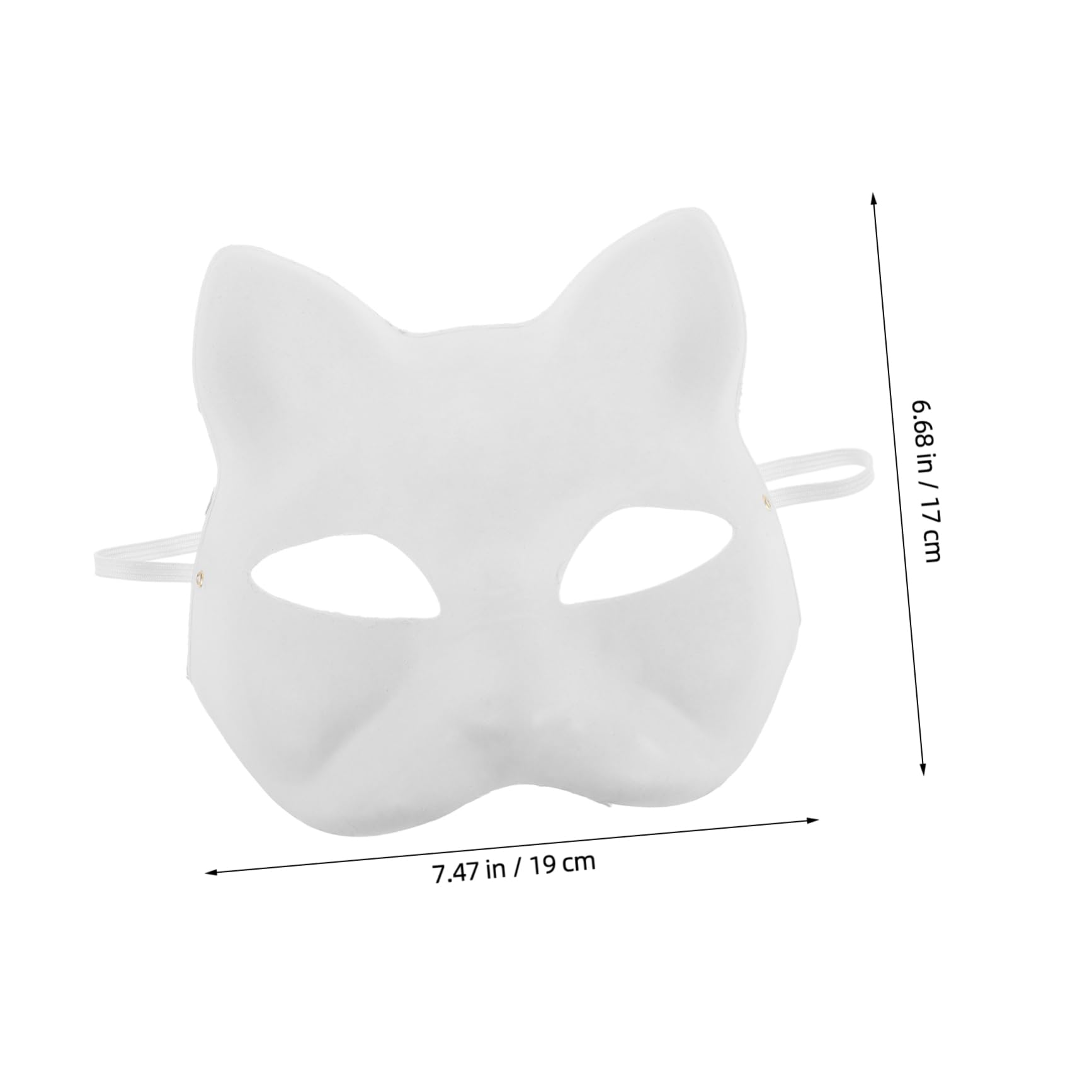 1juego white Para Pintar Con Tela De Fieltro y Malla Para Ojos Para Cosplay y Fiestas De Halloween Actividad Creativa Para Mascotas