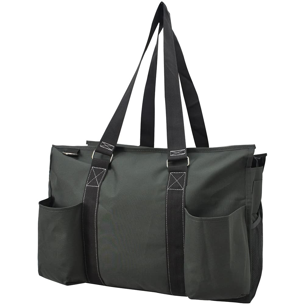 NGIL Zip-Top Tote Bag with Exterior Pockets for Working Women, Teachers, Nurses, and Moms, Design in USA