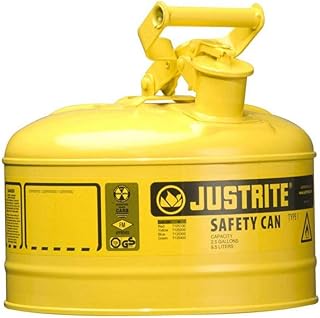 Bidón de seguridad de acero tipo I con mango giratorio, 9,5 l, color amarillo