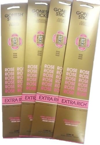Gonesh Incense Sticks - Rose lot of 4