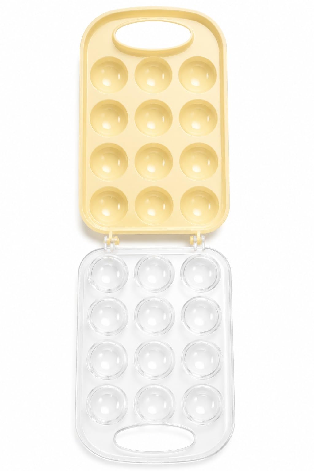 SOUQHUB 12 Grid Egg Storage Box with Lid and Handle | Portable