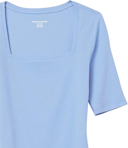 Miniatura 8 de Tienda Essentials - Camiseta de manga corta y cuello cuadrado para mujer