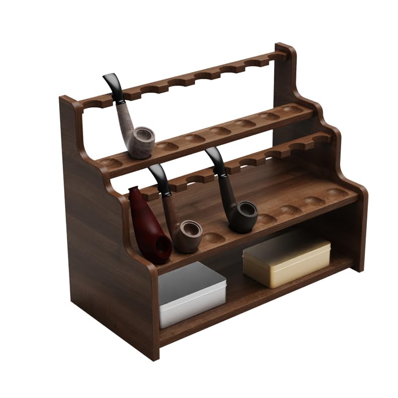 Amazon.co.jp: 木製タバコパイプスタンドラック、喫煙パイプ木製パイプ