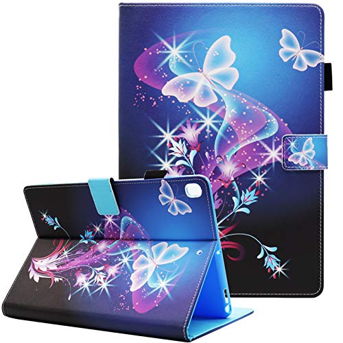 New iPad 10.2 Case 2020 iPad 8th Generation Case, iPad 10.2 Case 2019 iPad 7th Generation Case, Fvimi PU Leather Multi-Angle Folio Smart Stand Cover for iPad 10.2 Inch 8th 7th Gen, Butterfly Flower