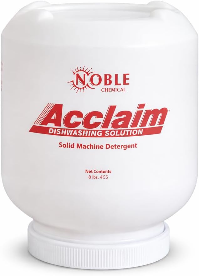 Acclaim Commercial Dish Machine Detergent, Solid Concentrated, 8 lb, High Temp, 4 per Case, Kosher Certified