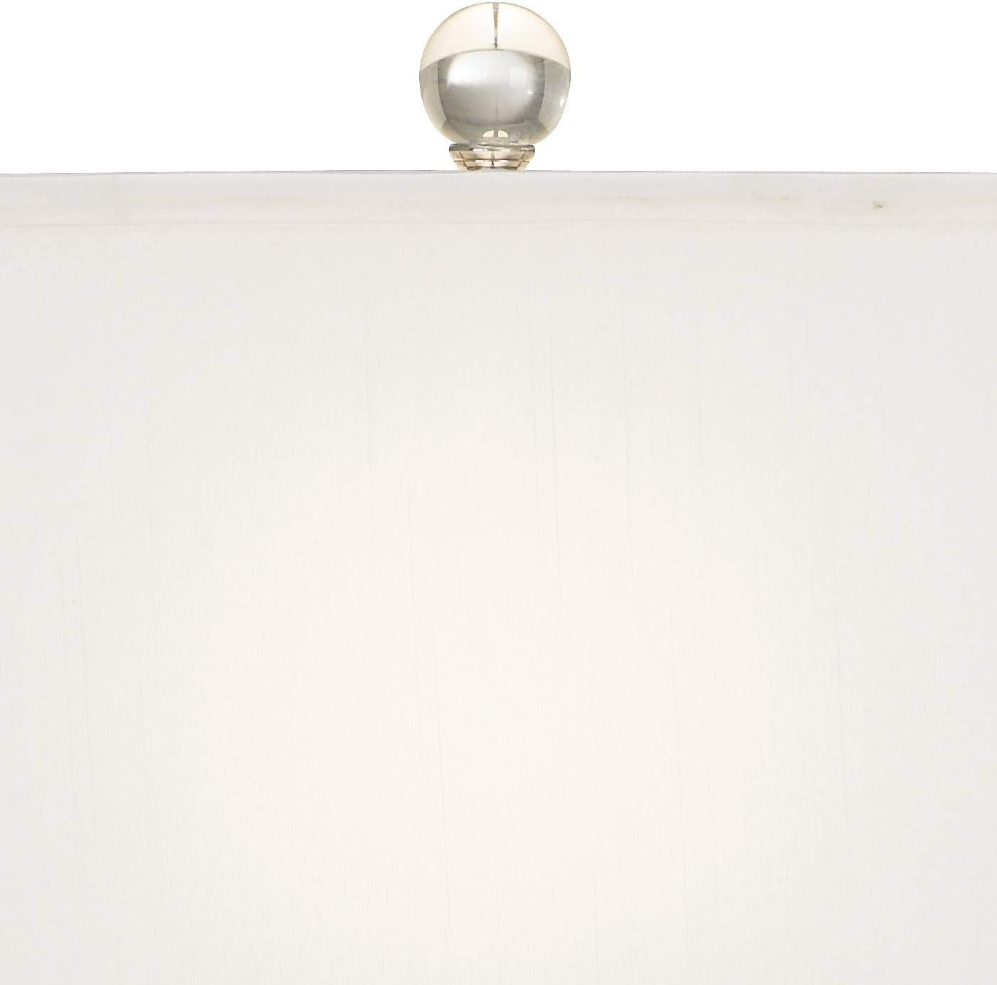 Vienna Full Spectrum Trophy 30 1/2" Tall Large Modern End Table Lamps Set of 2 Clear Crystal Off-White Shade Living Room Bedroom Bedside Nightstand House Office Home Reading Kitchen Entryway