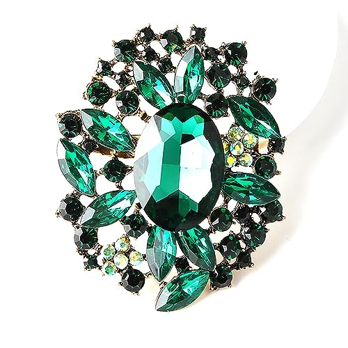 Image of Flower Brooch Pin Costume Jewelry Accessory Gold Tone