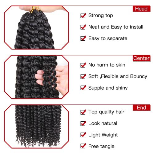XTREND 30 Inch 7 Packs Passion Twist Hair Bohemian Water Wave Crochet Braids Hair for Butterfly Locs Crochet Hair 16 Strands/Pack Passion Twist Synthetic Braiding Hair Extensions for Black Women - Image 3