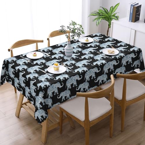 Nappe rectangulaire éléphant en tissu lavable pour protéger vos tables d'événements - 3