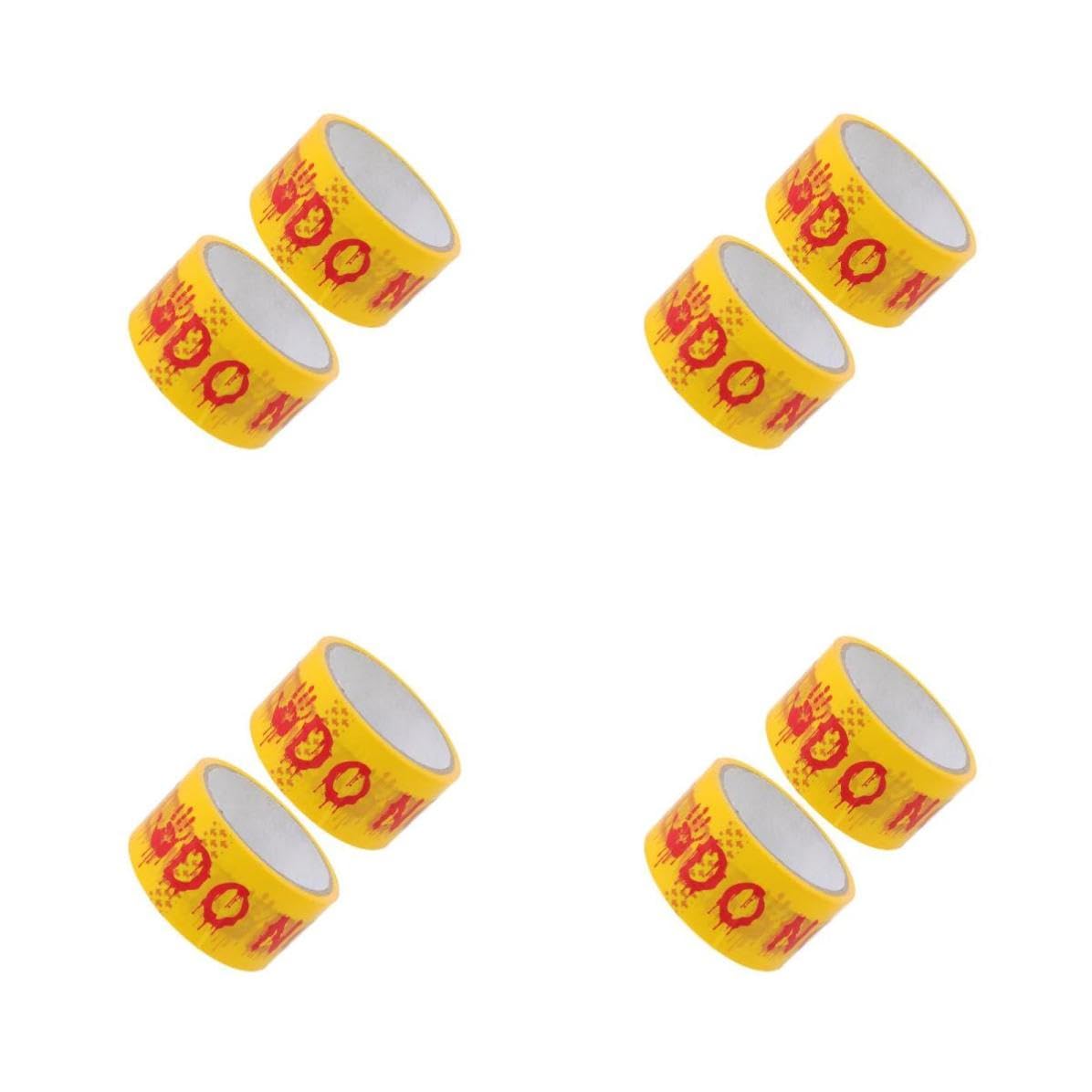 Healvian 8 Rollen Gelbes Halloween Absperrband für Gruselige Deko, 2