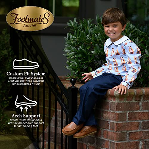 FOOTMATES Brooklyn Slip-On Penny Loafer Boys Shoes, Girls Shoes, with Wide Toe Box and Custom-Fit Insoles, Non-Marking Outsoles - for Toddlers, Little Kids, and Big Kids, Ages 1-122