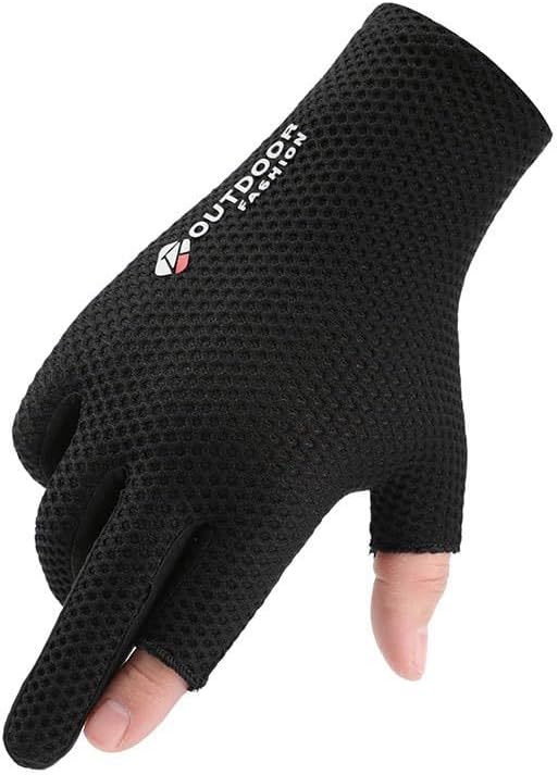 Mealah Lightweight-Fingerless-Gloves for Men - UPF 50+ UV Sun-Protection- Gloves for Fishing Driving Hiking Outdoor