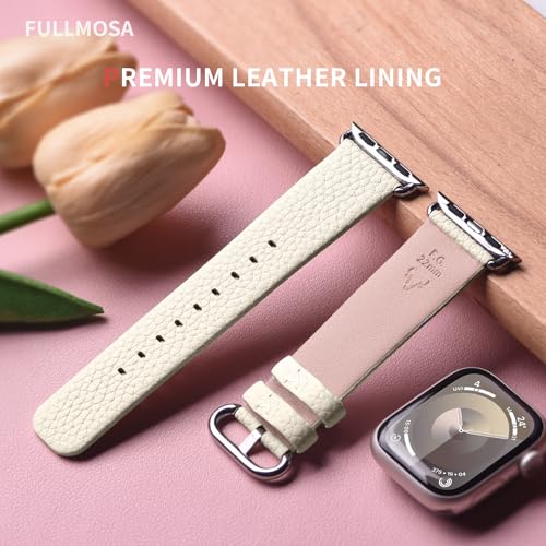 Image of Fullmosa Watch Band Compatible with Red Apple Watch Leather Band 42mm 41mm 40mm 38mm, iWatch Band for Series ultra3 /2 /1 SE3 /2 /1 11 /10 /9 /8 /7 /6 / /5 /4 /3 for Men Women