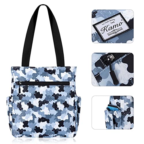 Image of KAMO Floral Tote Bag - Waterproof Lightweight Handbags Travel Shoulder Bag for Hiking Yoga Gym Swimming Travel Beach