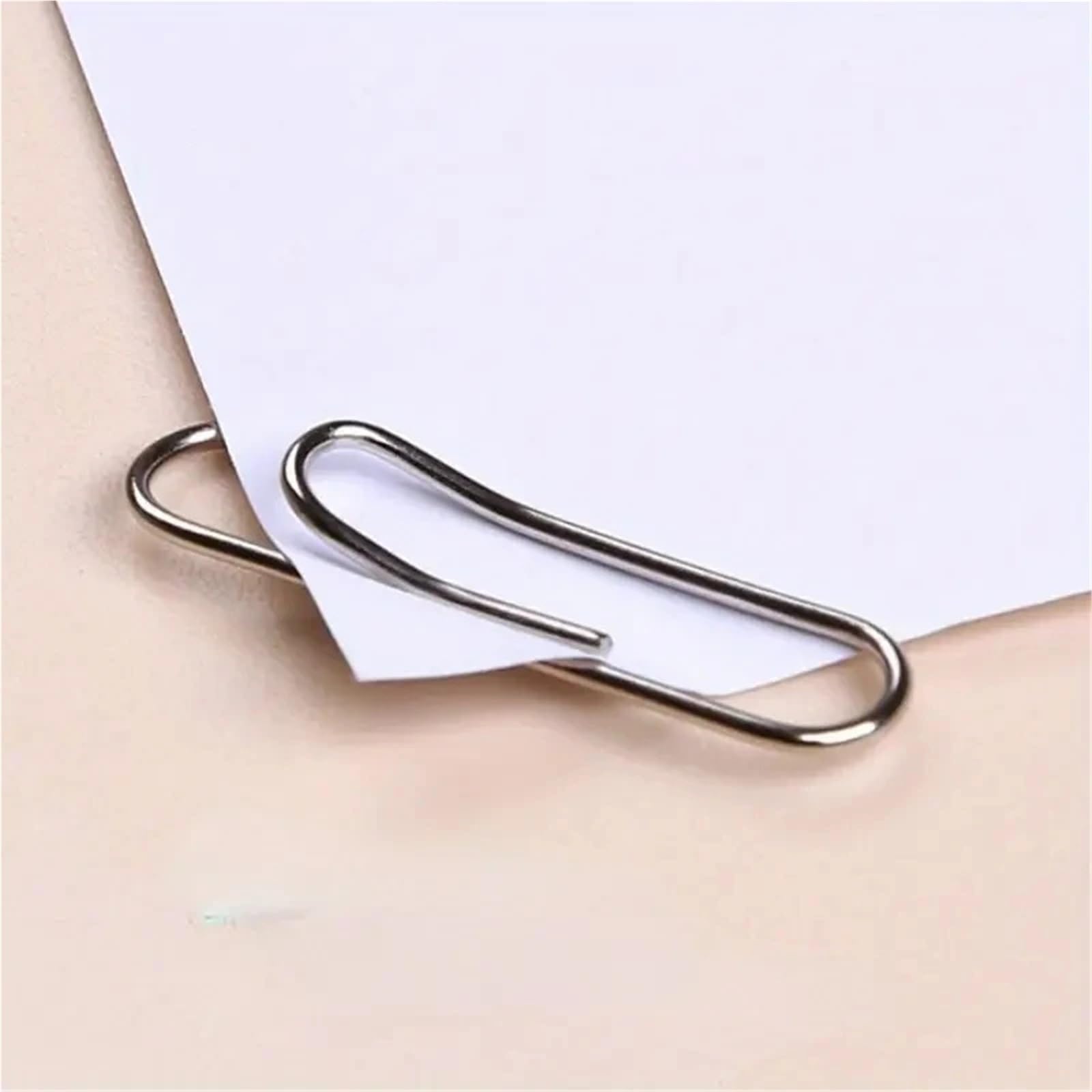 Lot de 1 000 trombones en métal gris clair pour bureau, école, maison