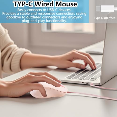 Ratón con cable tipo C con 3 botones: ideal para el aprendizaje de niños 4