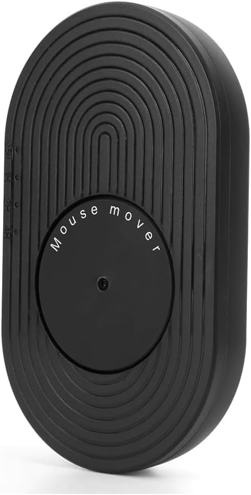 Mouse Jiggler, Automatic Mouse Shaker Drive Free Undetectable Moves Mouse Automatically with Timer/Switch Button USB C Cable Keep Computer/Laptop Awake-All Black