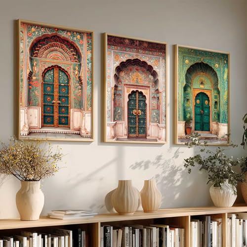 Image of kotart Indian Art Traditional Paintings for Living Room | Framed Wall Painting for Home Room Bedroom Office Wall Decor | Wall Poster With frames Set of 3 (13X17 inch)