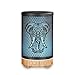 Patrón de elefante forjado aromadifuser, 200 ml pequeño aromadifuser, colorido humidificador hueco, holidificador de oficina en casa, lámparas de aromaterapia de luz nocturna, juego humidificador