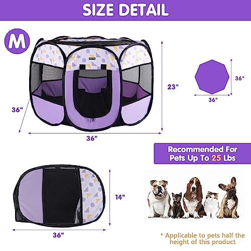 Lucky Monet Caneta Portátil para Cães E Gatos, Canil para Cães Pequenos, Filhotes E Gatinhos, Caneta