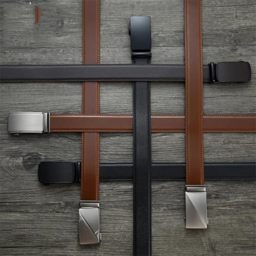 Men Belt Automatic Buckle Belt Wide Brim Alloy Leather Business Belts 815-9 115CM3