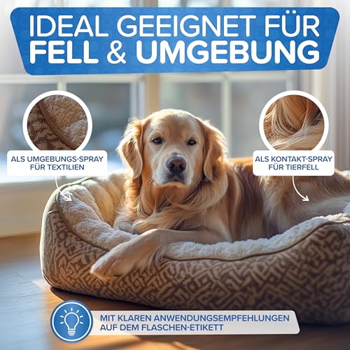 Milbenspray Hunde & Katzen, effektive Milben-Abwehr 500ml mit ätherischen Ölen - Grasmilben Spray für Hunde & Katzen, Milbenspray Hund, Milbenspray Katze - dezenter Duft, wirksam und laborgeprüft