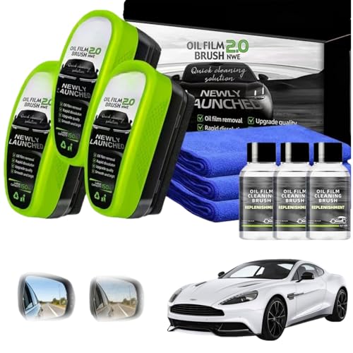 2026 new model clear vision windshield cleaner, Car Windshield Cleaner, 120ml Automotive Oil Film Cleaning Brush - Preserve Clarity, Immediately See the Effects,Perfect Visibility at All Times (3)