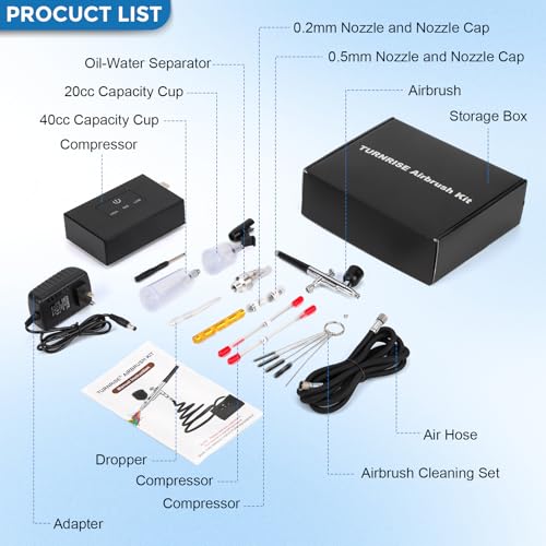 50 PSI Clog-Resistant Air Brush Set