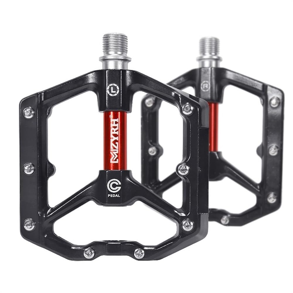 Pedales MTB Pedales de Bicicleta Reflectantes Rodamientos sellados de Aluminio Ultral Pedales Bicicleta(Black Gold)
