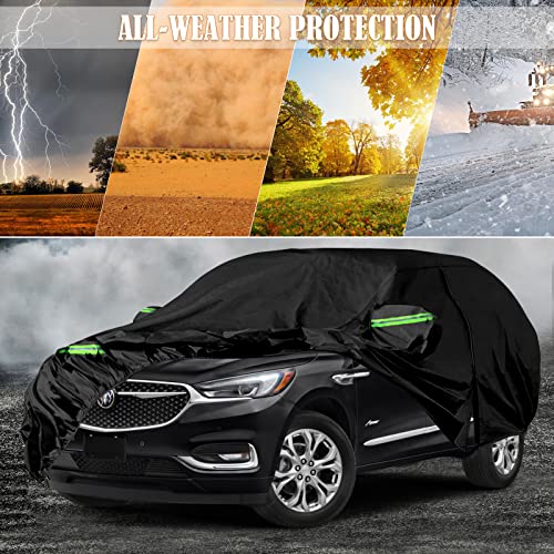 Image of Waterproof Car Cover Replace for 2008-2025 Buick Enclave, 6 Layers All Weather Car Covers with Zipper Door & Windproof Bands for Snow Rain Dust Hail Protection (Enclave)