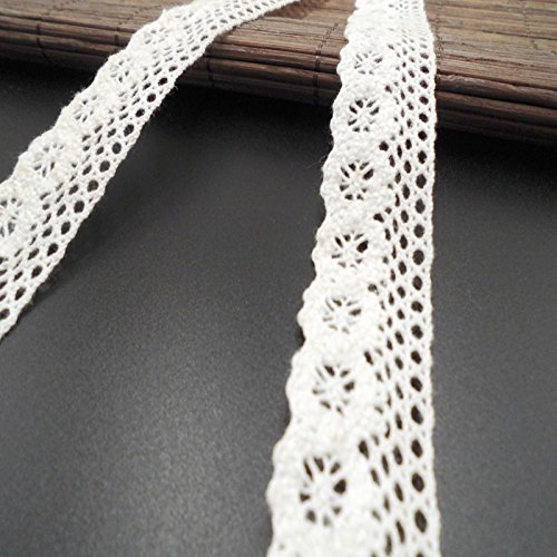 10 Yards Ruban Au Crochet En Dentelle De Coton - Vintage - 4