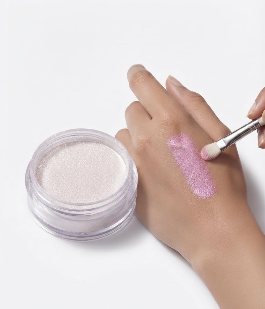 Uf Color-Shift Highlighter Dust Pink Shimmer 5g | Face & Body Illuminator, Radiant Glow Pigment, Colour-Shifting Formula, Loose Powder Format, Iridescent Finish-image-15