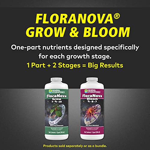 General Hydroponics HGC718807 FloraNova Grow 7-4-10, Robust Strength Of Dry Fertilizer But In Rapid Liquid Form Use For Hydroponics, Soilless Mixtures, Containers & Garden Grown Plants, 2.5-Gallon - Image 3