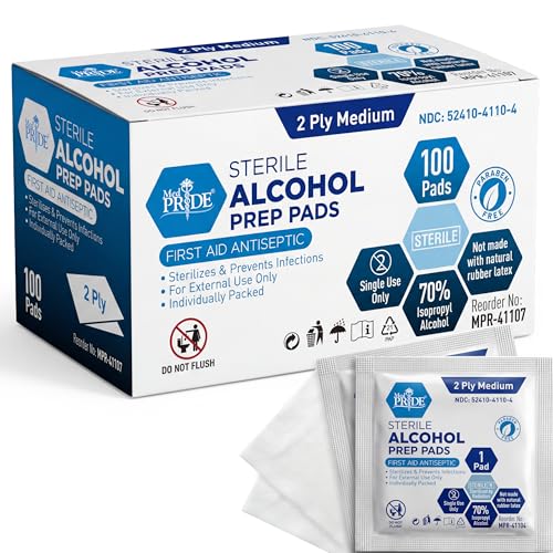 MED PRIDE Sterile Alcohol Prep Pads (100 Count)
