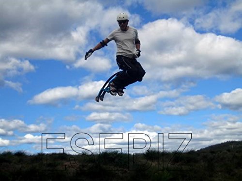 Esebiz Skyrunner - Trampoli da salto da uomo, per ragazzi, 90-110 kg, colore: nero