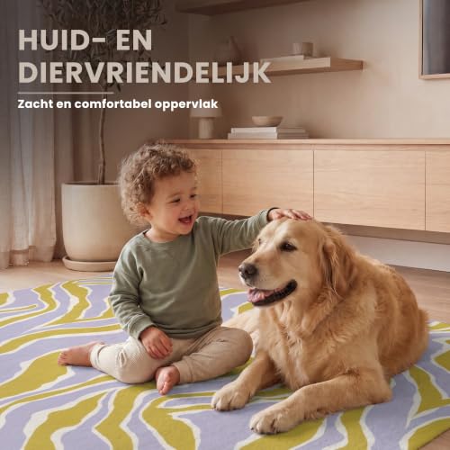 Alfombra salon 120x180 cm de pelo corto multicolor OnlyWow para comedor rectangular 6