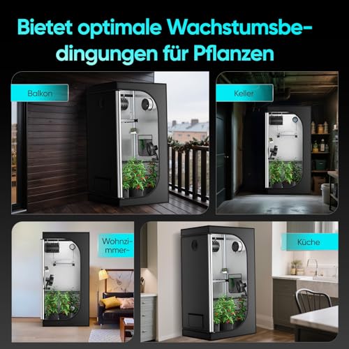 Growbox Komplettset 250 Watt HPS Cooltube 80x80x160 cm - Vorschaltgerät ETI 1 9 Growbox Komplettset 250 Watt HPS Cooltube 80x80x160 cm - Vorschaltgerät ETI 1 – Bild 9