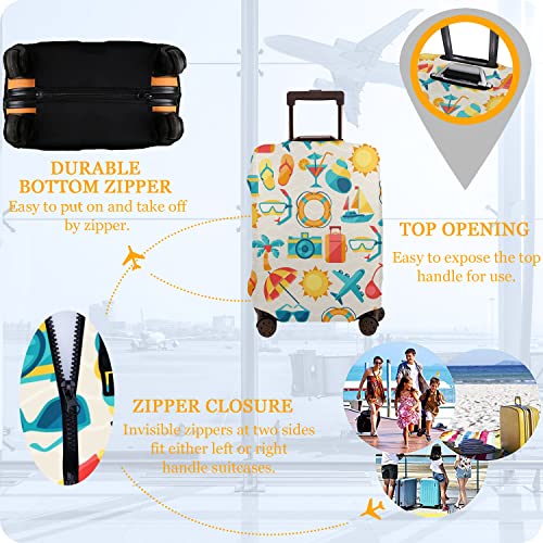 Custom Luggage Cover Personalized Luggage Cover Add Your Own Name Photo Text Double-Sided Different Design Travel Suitcase Case Protector Elastic Washable Baggage Covers (Custom Text Photo, S) #TOP7