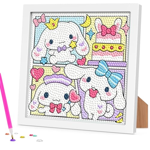 Image of PATPAT DIY Diamond Art Kit 7 Inch Wooden Frame Desk Decor