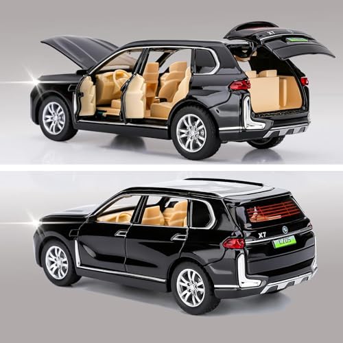 Image of B-M-W X7 1:32 Model Car with Box, Zinc Alloy Pull Back Toy car with Sound and Light for Kids Boy Girl Gift [Colors as Per Stock]