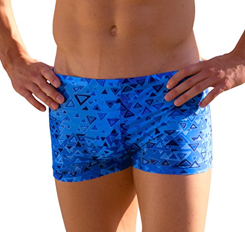 Men's Tan Through Swimwear Hipster, Aztec, M