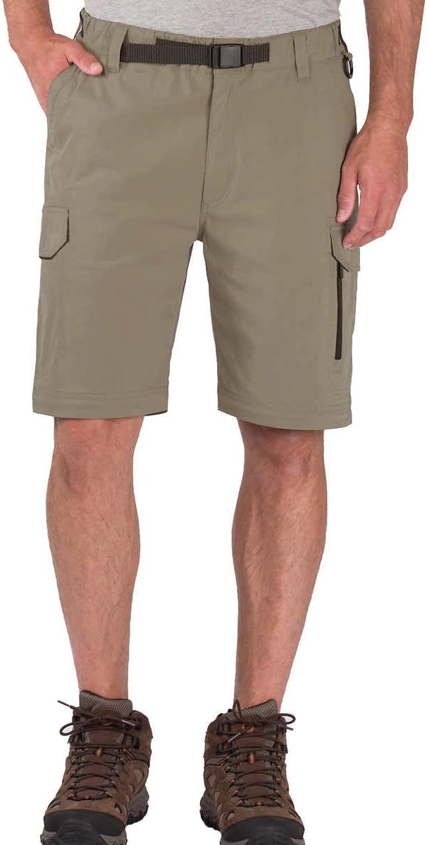 Mens Convertible Lightweight Comfort Stretch Cargo Pants or Shorts (Tan, XL x 30) - Image 4