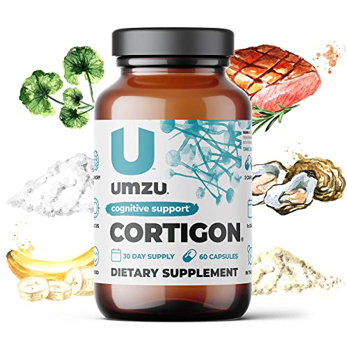 Umzu Cortigon - Natural Stress Relief & Cognition Supplement To Support Healthy Stress Response, Cognition, Blend Of Vitamins And Herbs - (30 Day Supply 60 Capsules) #TOP5