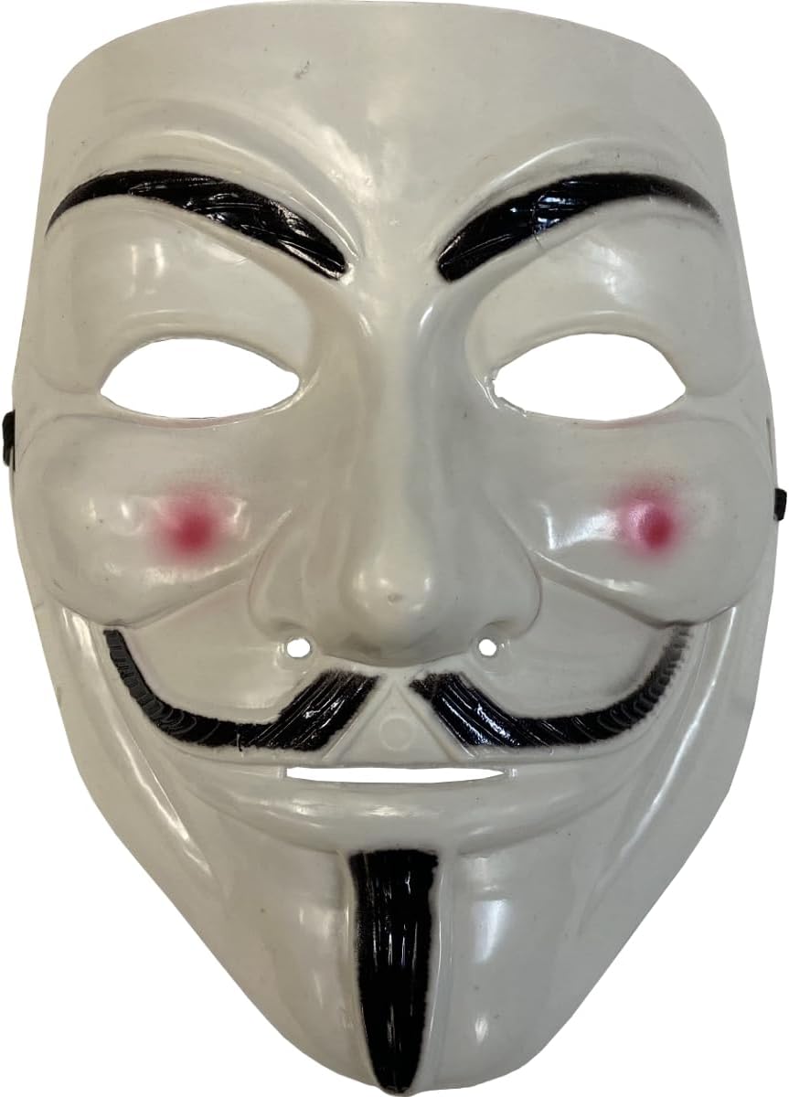 White Vendetta Anonymous Mask Costume Accessory
