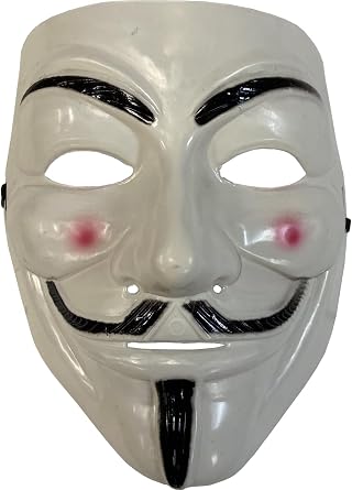 White Vendetta Anonymous Mask Costume Accessory