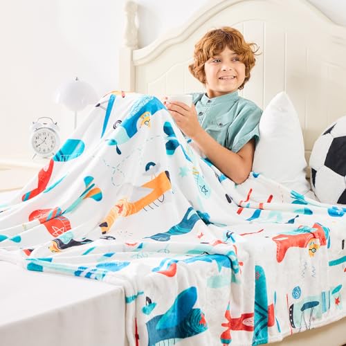 Wajade-Dinosaur-Blanket-for-Boys-Girls-Soft-Plush-Fleece-Flannel-Dino-Blanket-for-Couch-Bed-Sofa-Boys-Room-Decor-Birthday-Bedroom-Decor-5060