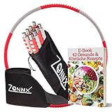 reifen.com stuhr ZONNX HULA HOOP REIFEN FITNESS SET: HULA-HOOP-Reifen Erwachsene mit stabil Edehlstahl basis, einfach zusammen und auseinanderbauen; Hula Hoop GÜRTEL zum Abnehmen; TRAGETASCHE: train uberall. E-BOOK mit gesunden Rezepten und Anweisungen für Anfänger – trainieren mit Hula - Hoop wie einen Pro