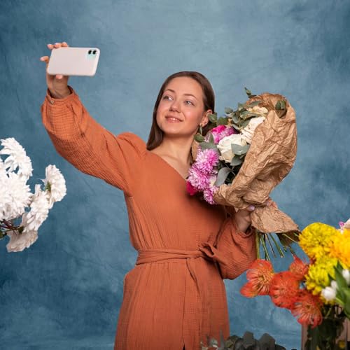 Fondo fotográfico azul para retrato 5x7ft miniatura 7