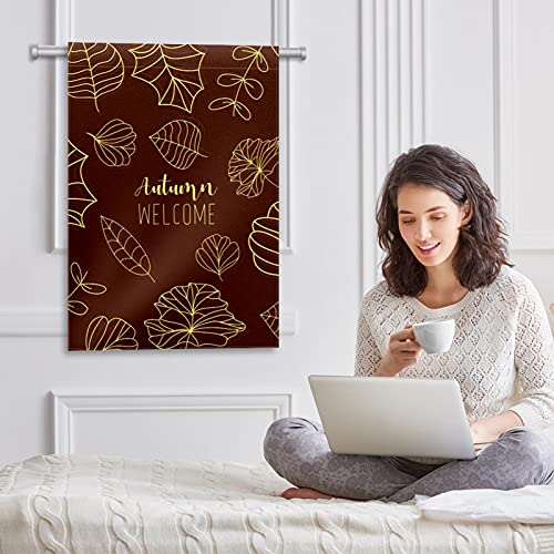 Drapeau de bienvenue en automne pour jardin 30x45 cm double face