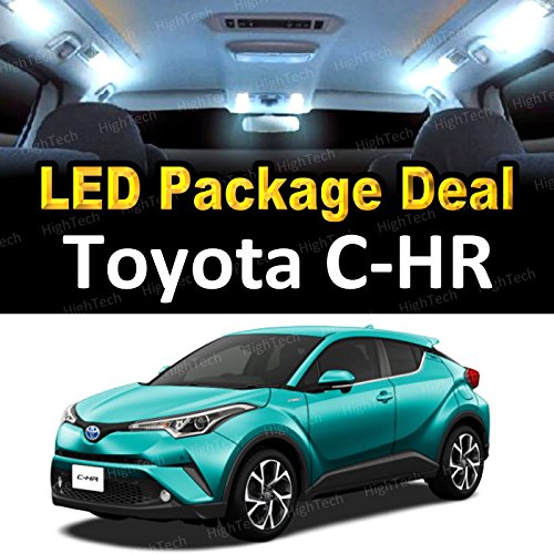 HighTechAutoAccessory - LED Interior Package Deal for 2018 Toyota C-HR CHR XLE Premium (8 Pieces), WHITE